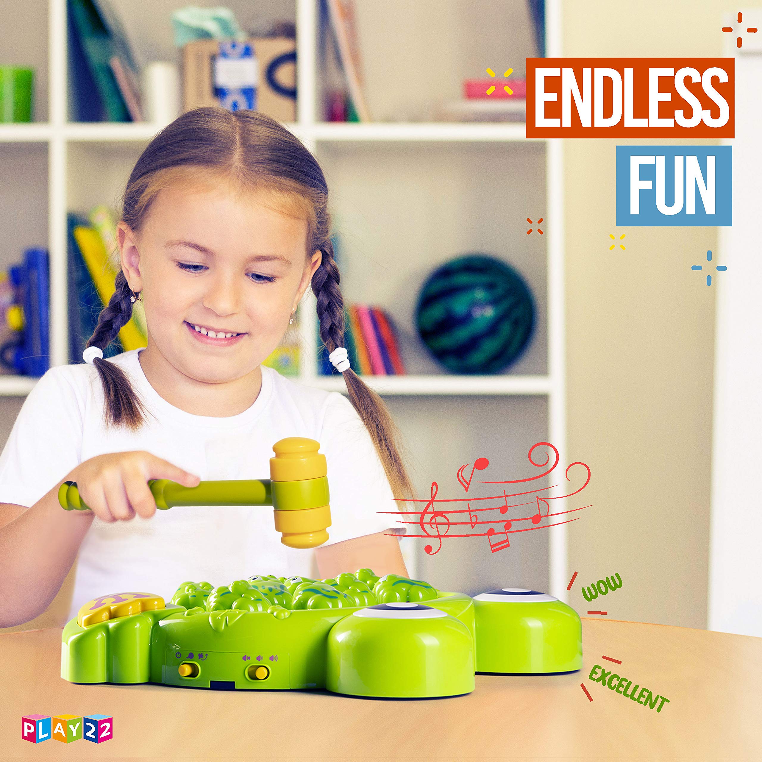 Play22 Whack A Frog game multi language option supports early language learning