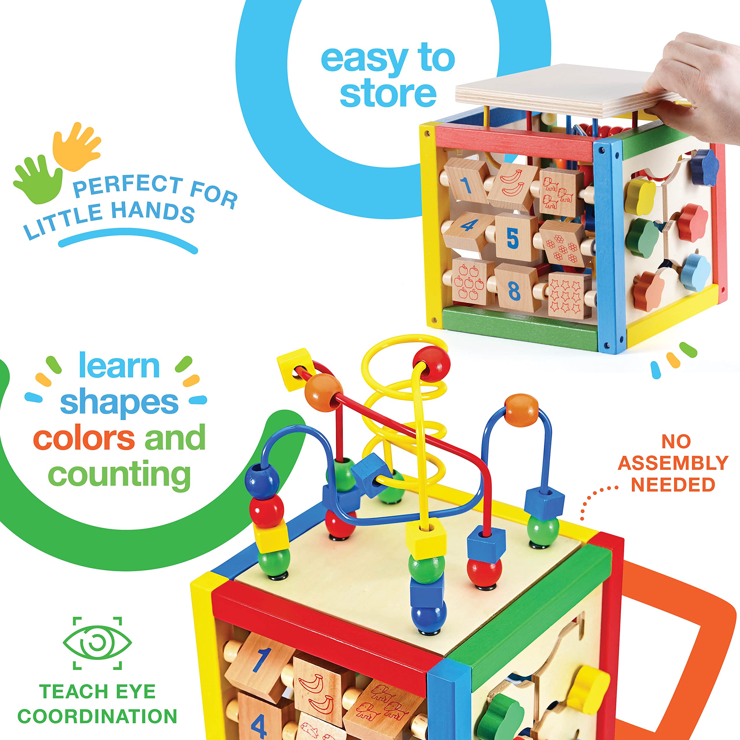 Play22 abacus beads section supports counting and fine motor skills.