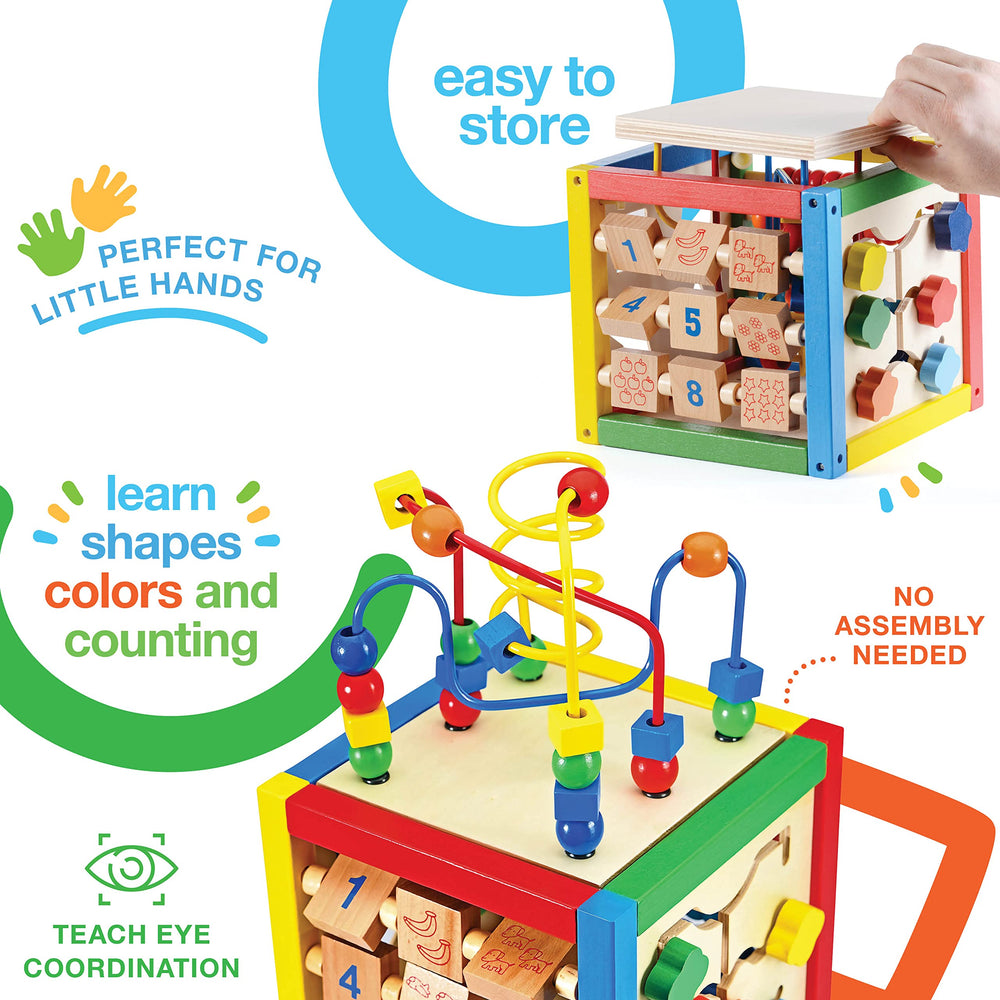 Play22 abacus beads section supports counting and fine motor skills.