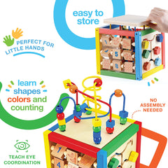 Play22 abacus beads section supports counting and fine motor skills.