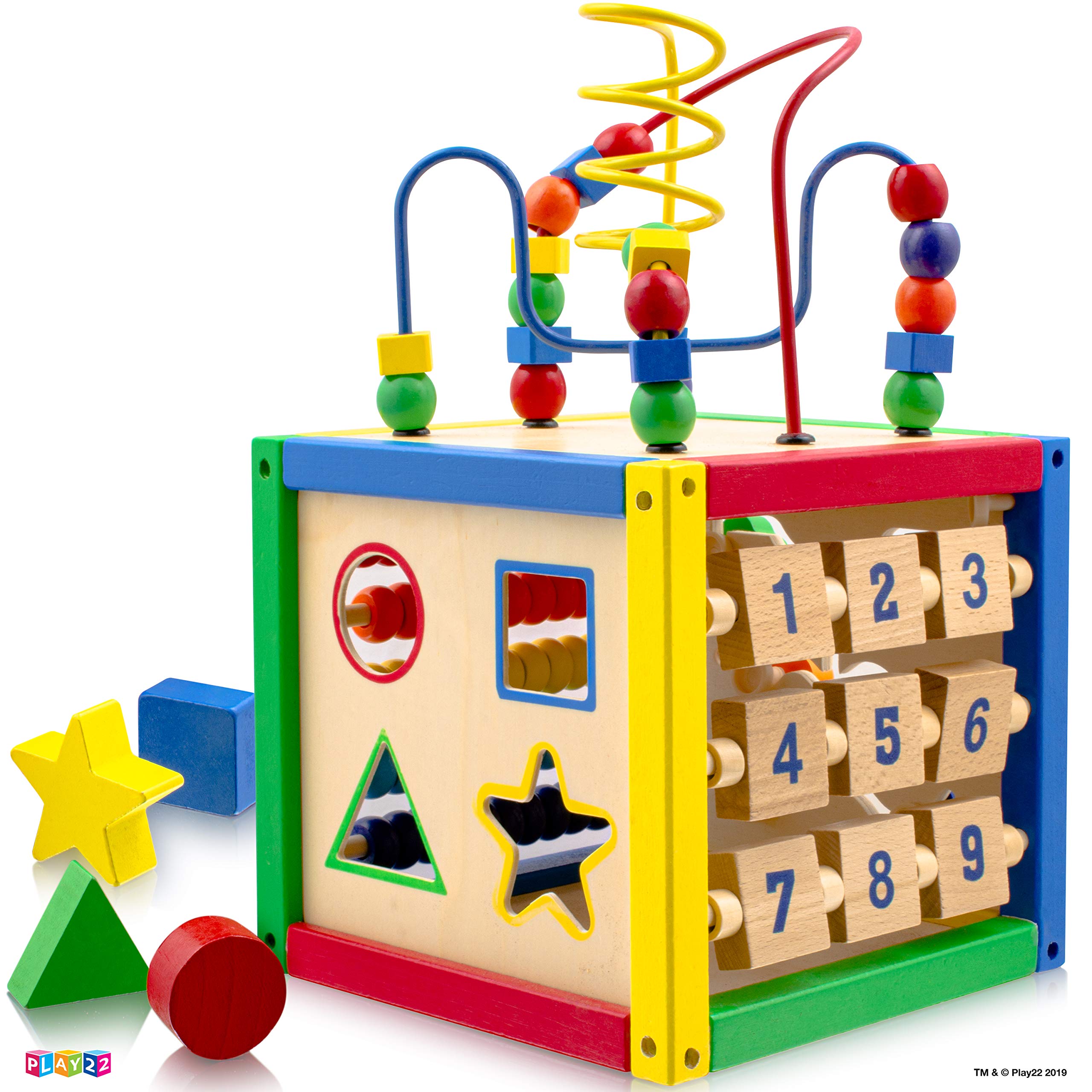 Play22 counting numbers feature introduces numbers through tactile beads.