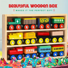 Play22 tanker load on wooden train set for fluid transport pretend play