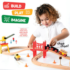 Play22 bridge piece enabling multi-level track layouts.