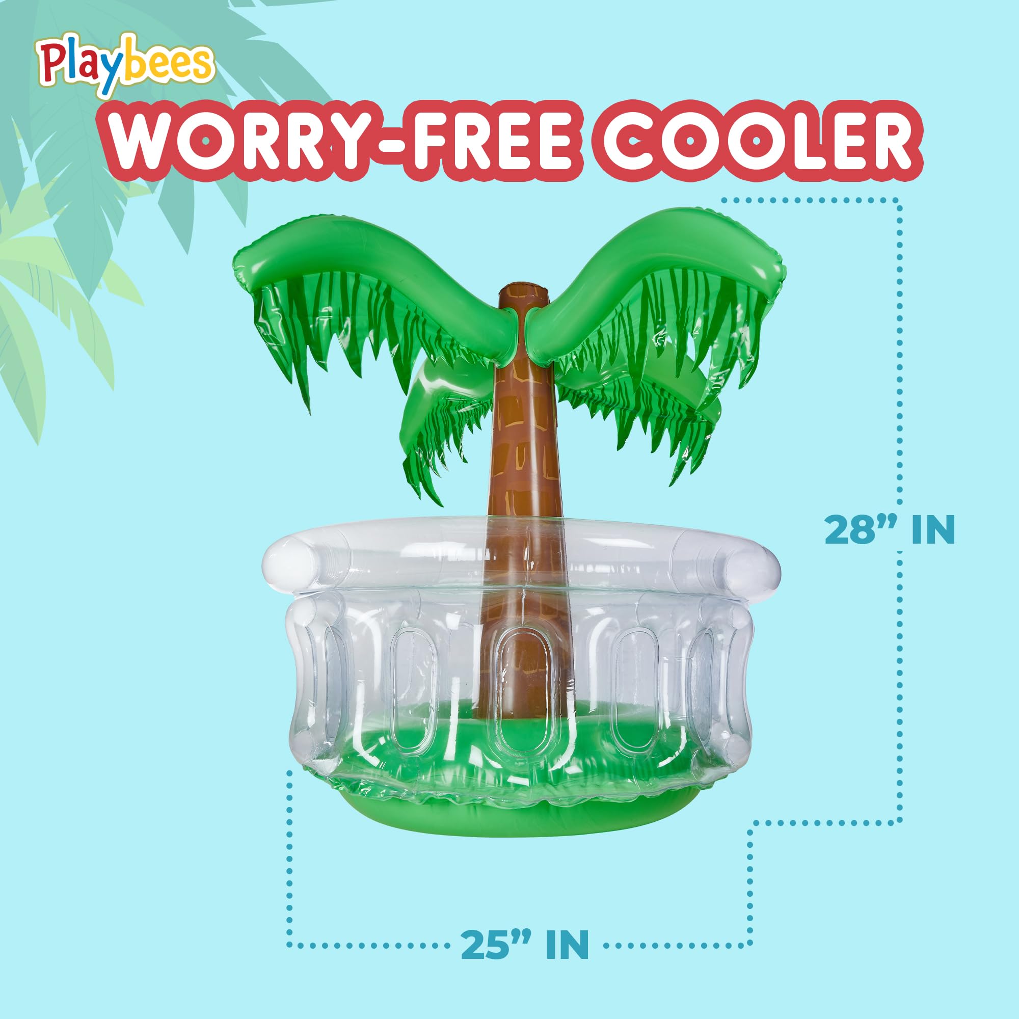 Playbees inflatable palm tree creates festive vibes and serves chilled drinks