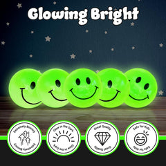 Playbees high-bounce ball, 1 inch, quick to glow after light exposure.