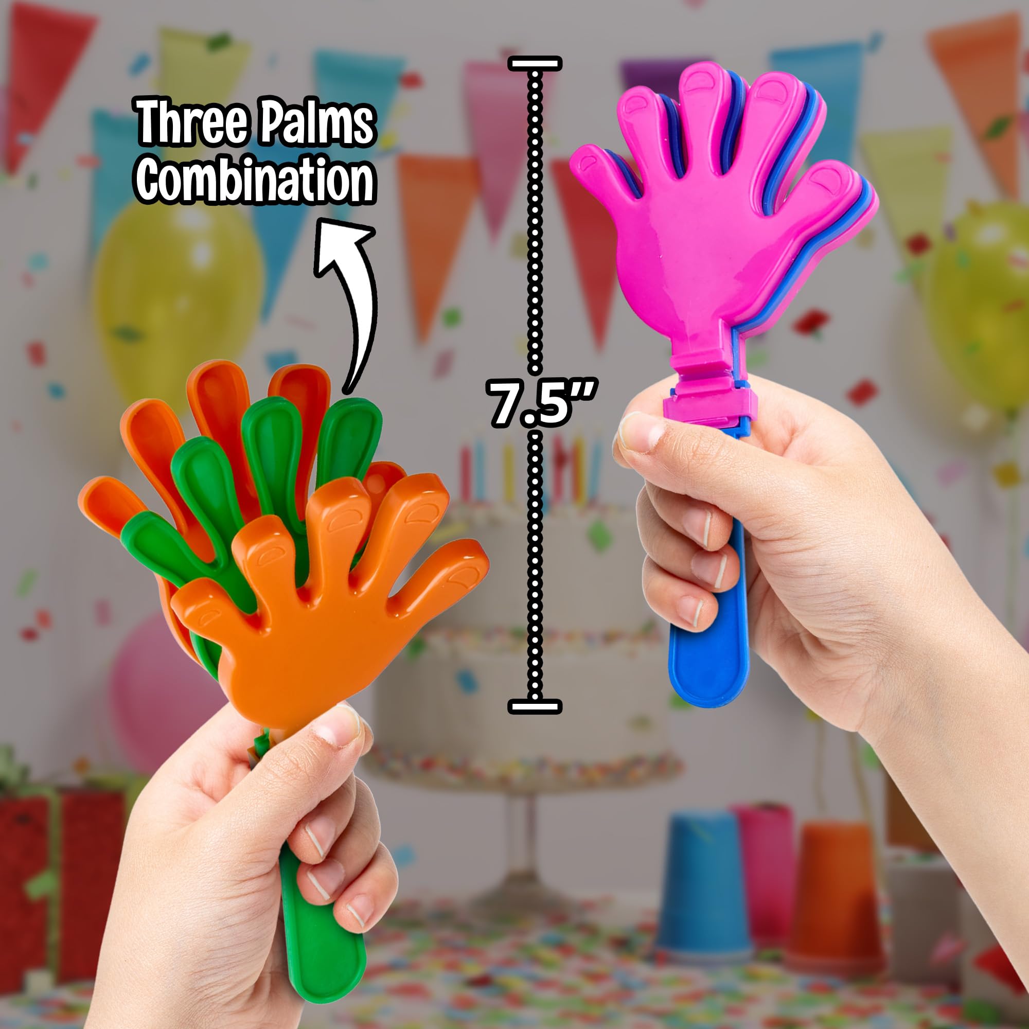 Playbees bright colors clappers brighten photos and rallies at any celebration