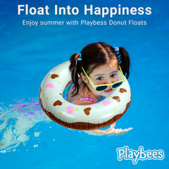 Playbees Easy Inflate Donut Float enables quick setup for pool time.