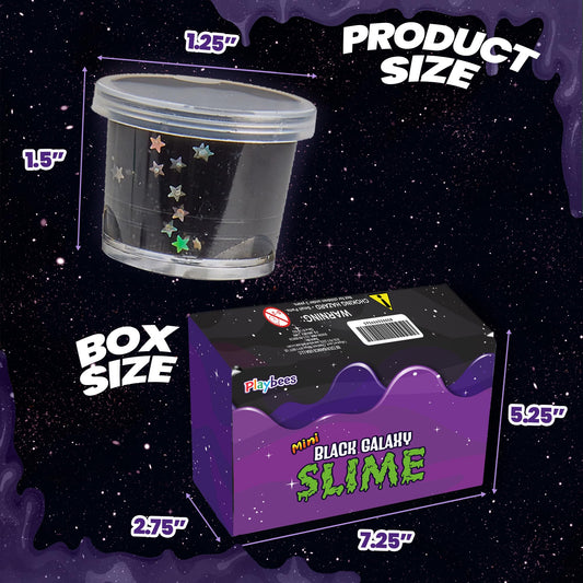 Playbees Galaxy-themed mini slimes ready for party favors and crafts.