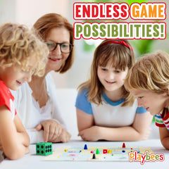 Playbees jumbo dice designed for easy handling by kids during group activities.