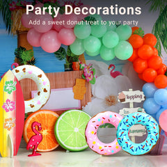 Playbees Kids and Adults Donut Float provides inclusive water play for everyone.