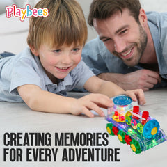 Playbees Light Up Train made from durable ABS plastic for everyday toddler use.