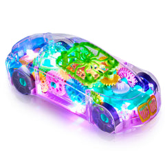 Playbees light-up transparent car toy with a glowing body for engaging sensory play.
