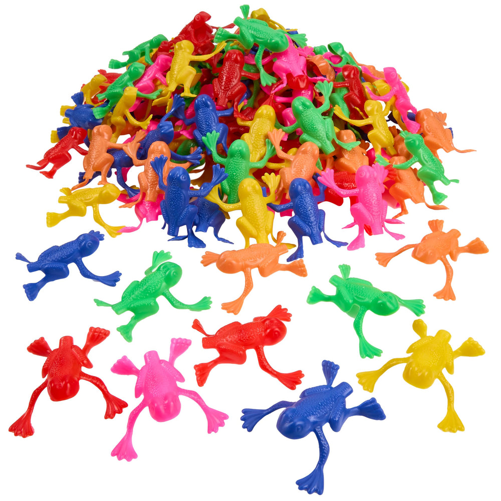 Playbees Jump n Leap frogs 144-pack in vibrant colors for parties