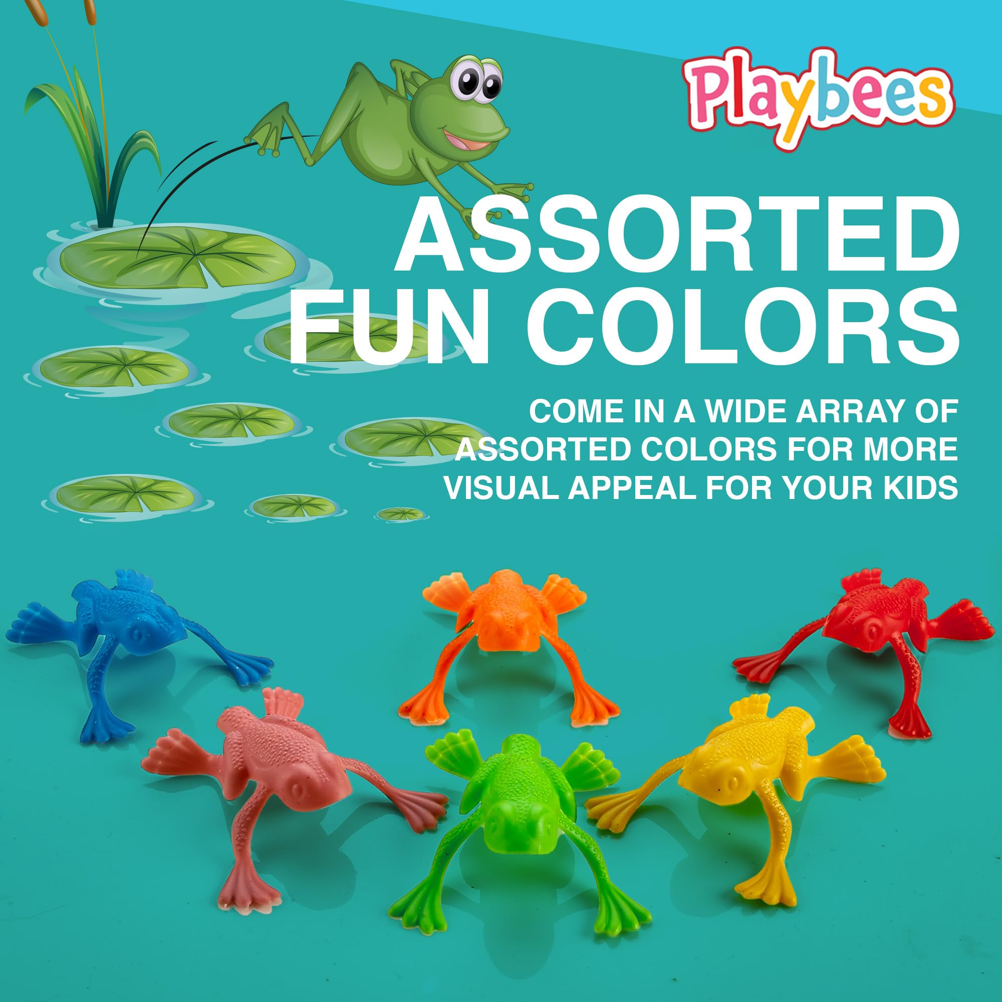 Playbees Jump n Leap frogs safe, durable plastic for repeated use