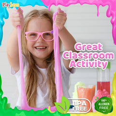 Playbees party favors glow slime ideal for birthdays and Halloween.