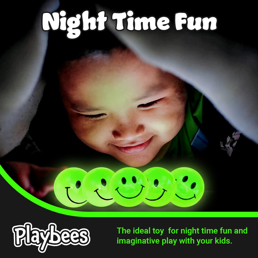 Playbees party loot: glow balls for goody bags and prizes.