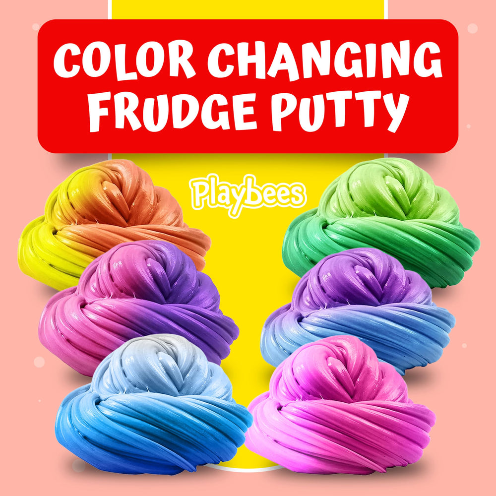Playbees therapy putty texture close-up highlighting soft squish and safety.