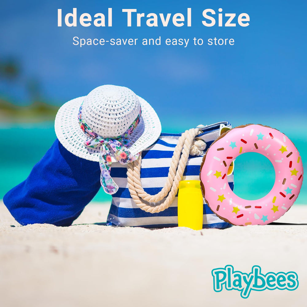 Playbees Thick PVC Donut Float offers durable, long-lasting summer use.