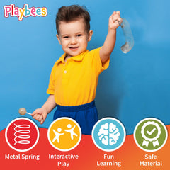 Playbees travel-friendly slinky for on-the-go activities and family fun.