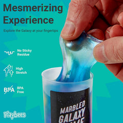 Playbees Unicorn Slime galactic hues inspire vivid storytelling and color exploration.