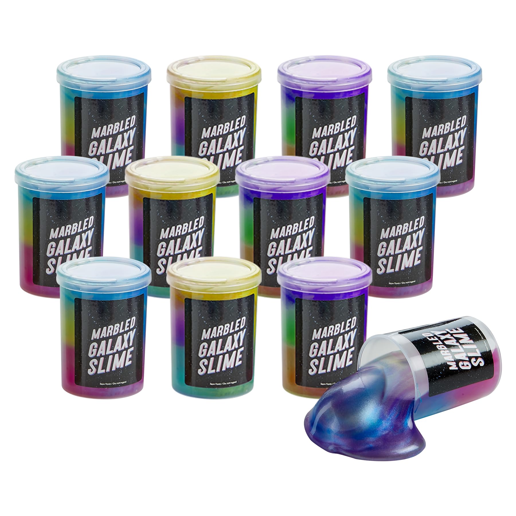 Playbees Unicorn Slime with marbled galaxy design for creative play and stress relief.