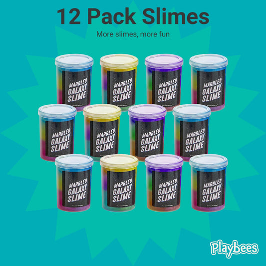 Playbees Unicorn Slime galaxy swirl encourages imaginative play and fine motor exploration.