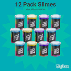 Playbees Unicorn Slime galaxy swirl encourages imaginative play and fine motor exploration.