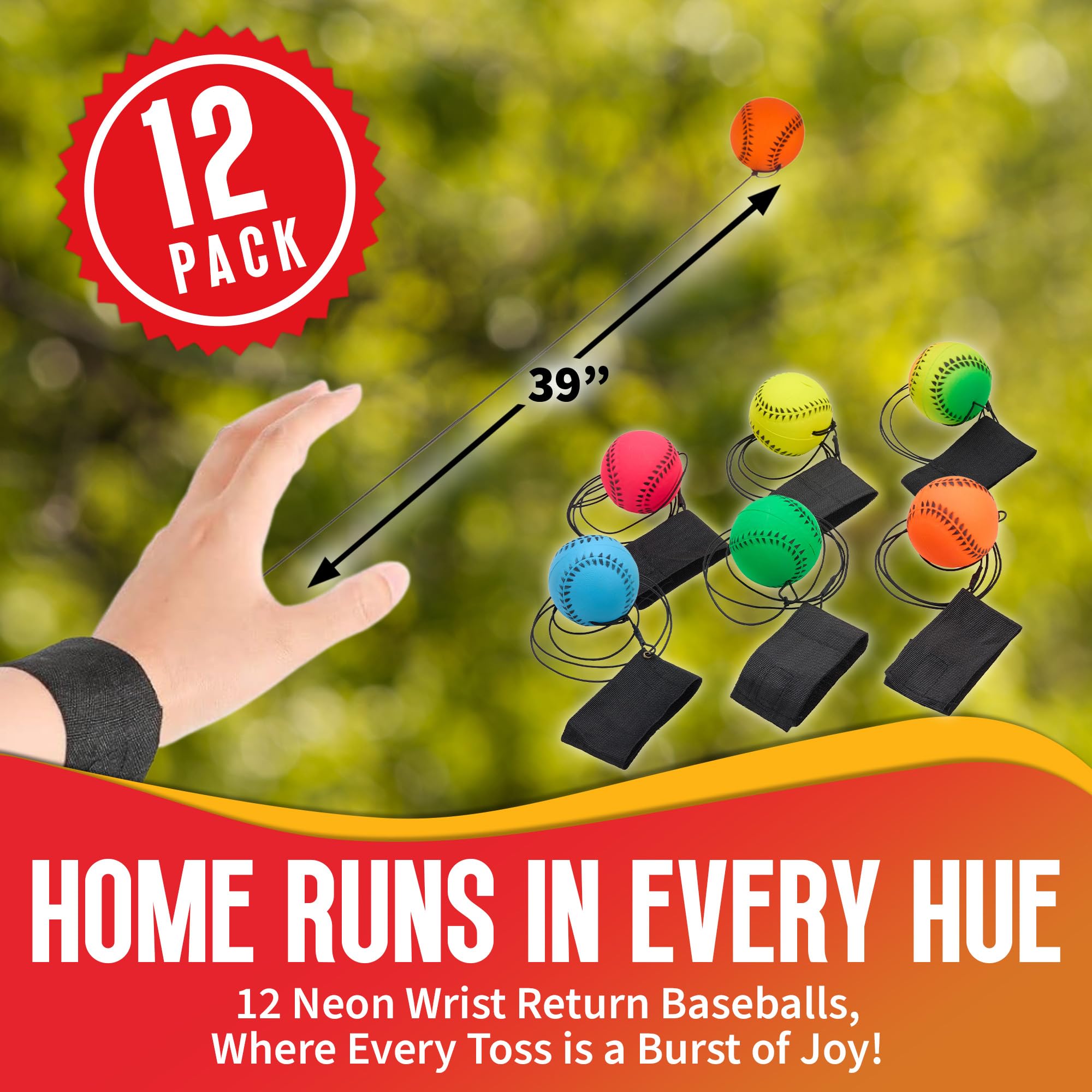 Playbees velcro wristbands keep the balls secure during fast, active games.