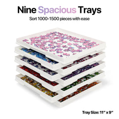 Playboda ergonomic puzzle trays with easy grip for comfortable sorting.