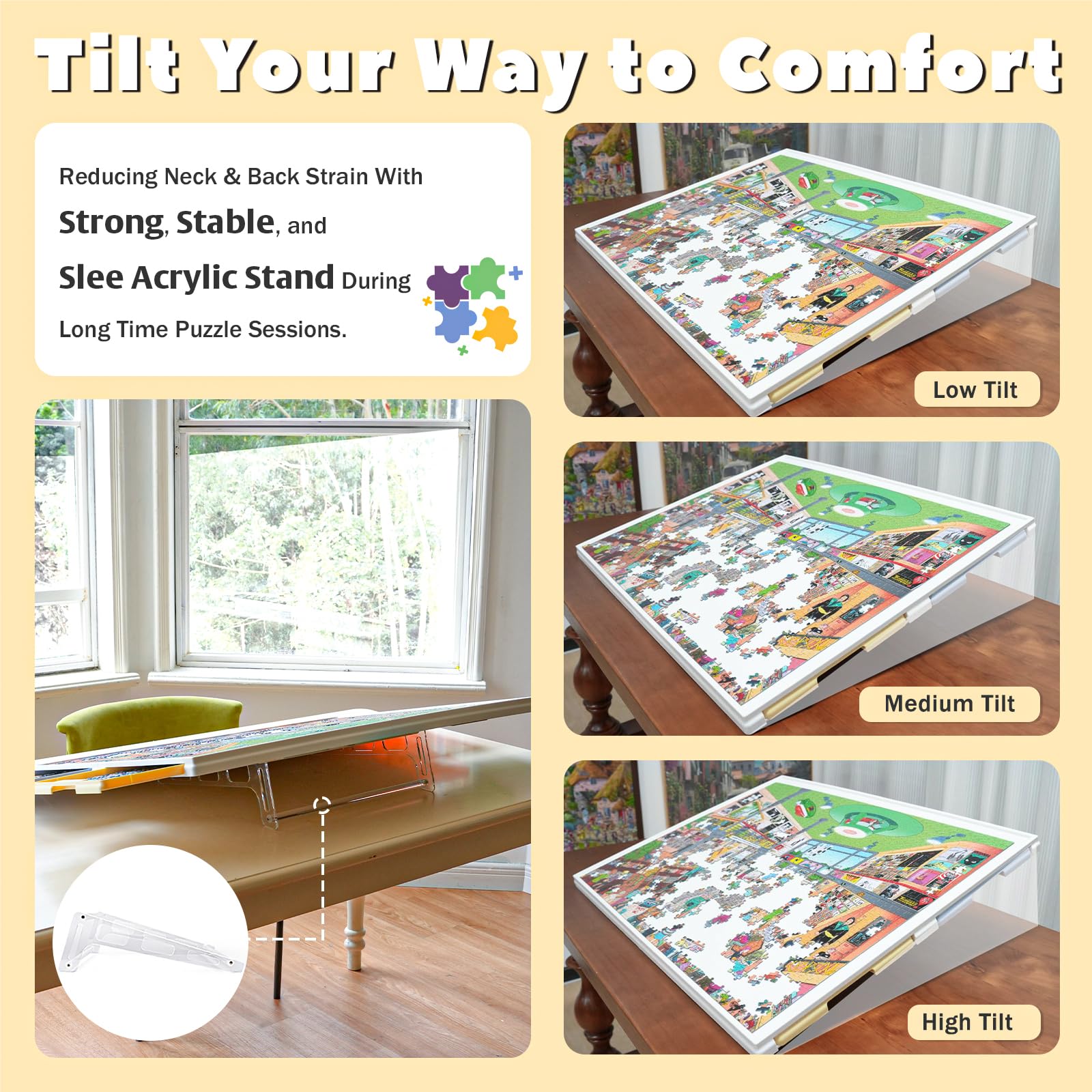 Playboda natural rubber mat protects unfinished puzzles from dust