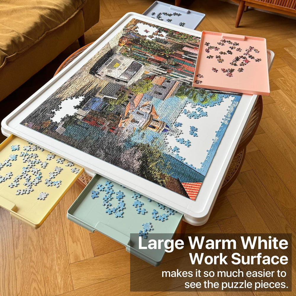 Playboda puzzle board warm white surface improves visibility