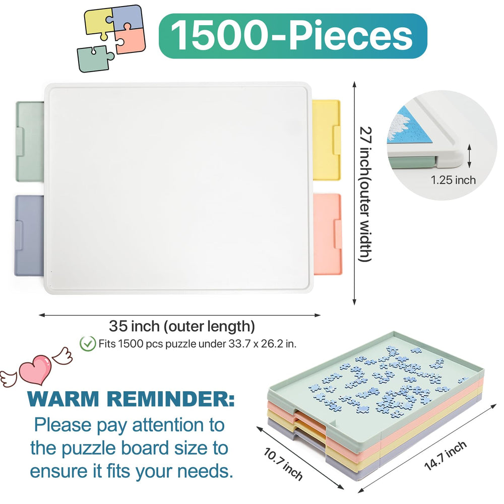 Playboda puzzle board drawer trays aid color and section sorting