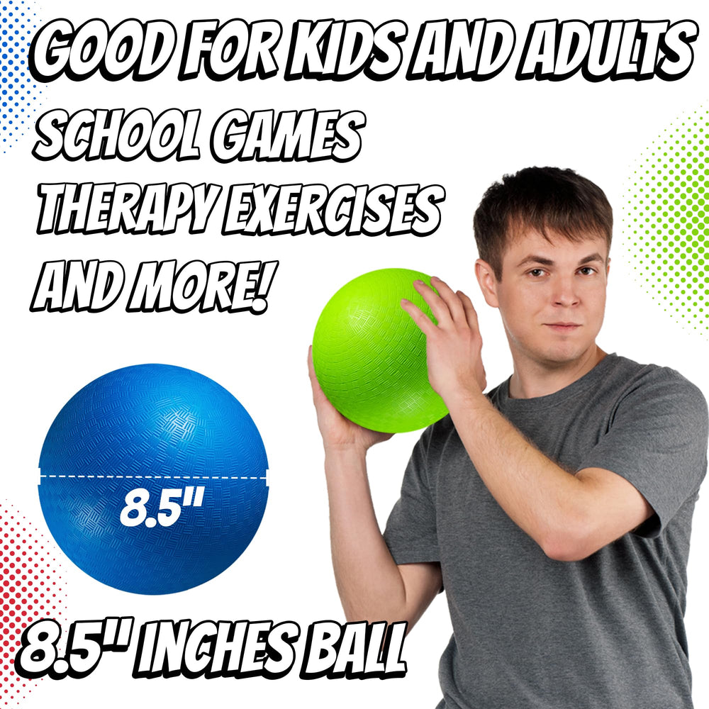 PlayBolt 8.5-inch red playground ball for rugged outdoor use