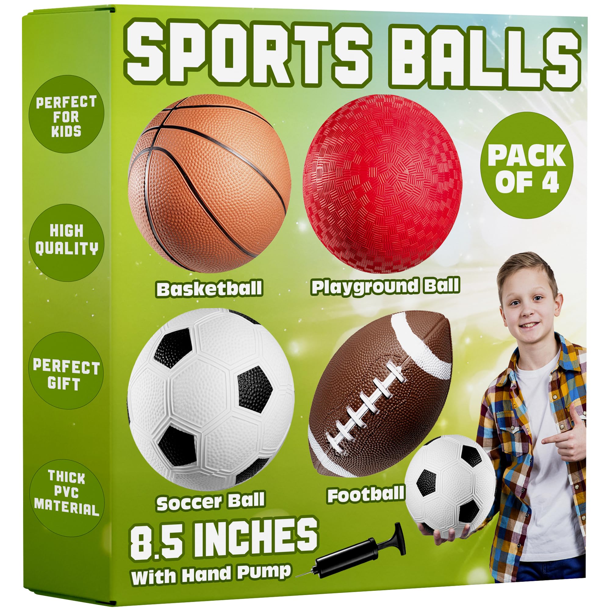 PlayBolt 8.5-inch soccer ball ready for outdoor kicking and coordination.