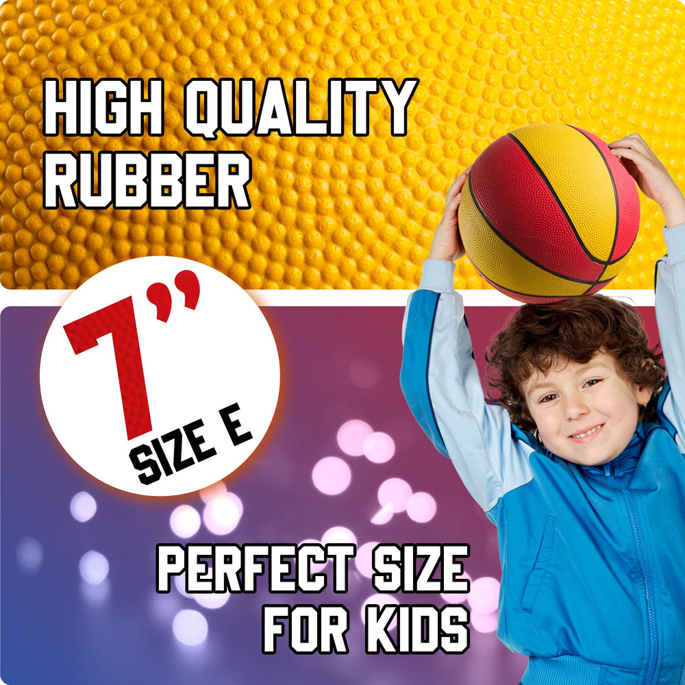PlayBolt mini basketballs compatible with arcade machines and small hoops.