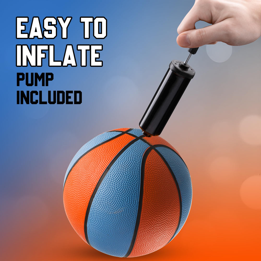 PlayBolt mini basketballs built with durable rubber construction.