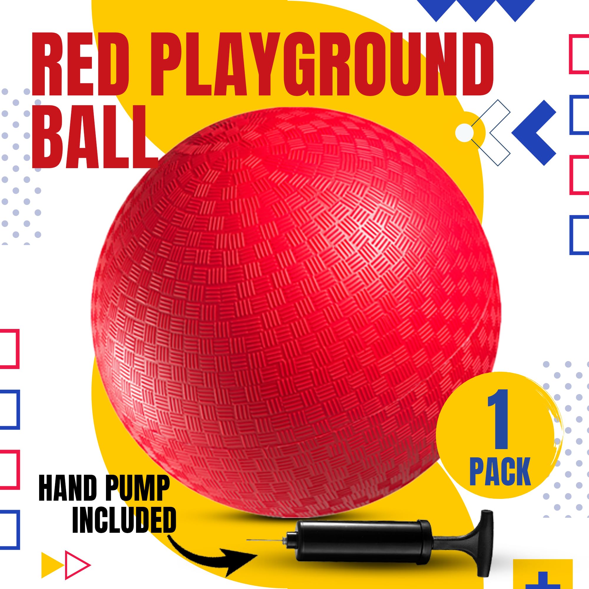 PlayBolt deflated ball with hand pump for easy inflating.