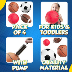 PlayBolt hand pump with two inflation needles enables quick setup.