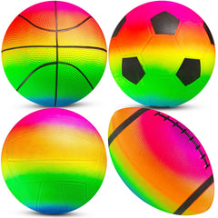 PlayBolt rainbow mini basketball 5in for easy grip and indoor play.