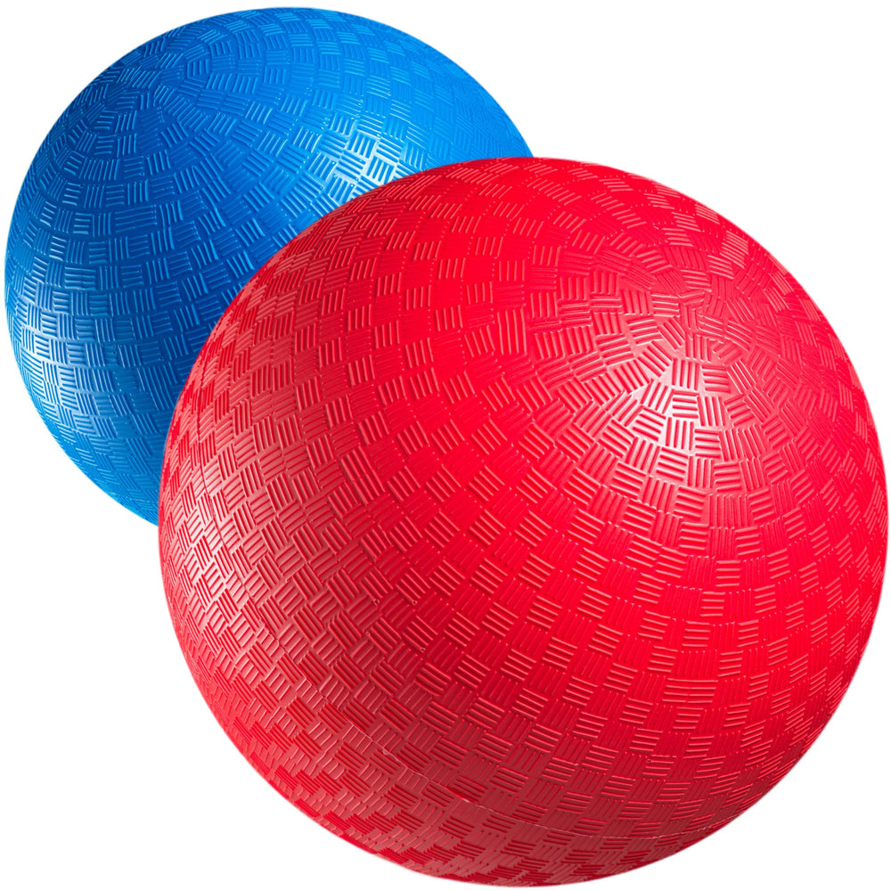 PlayBolt red 9-inch kickball ready for outdoor play and social games.
