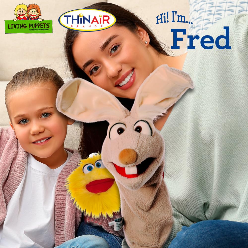 Playful Minds Fred Rabbit in a classroom scene to support expressive language and imaginative play.