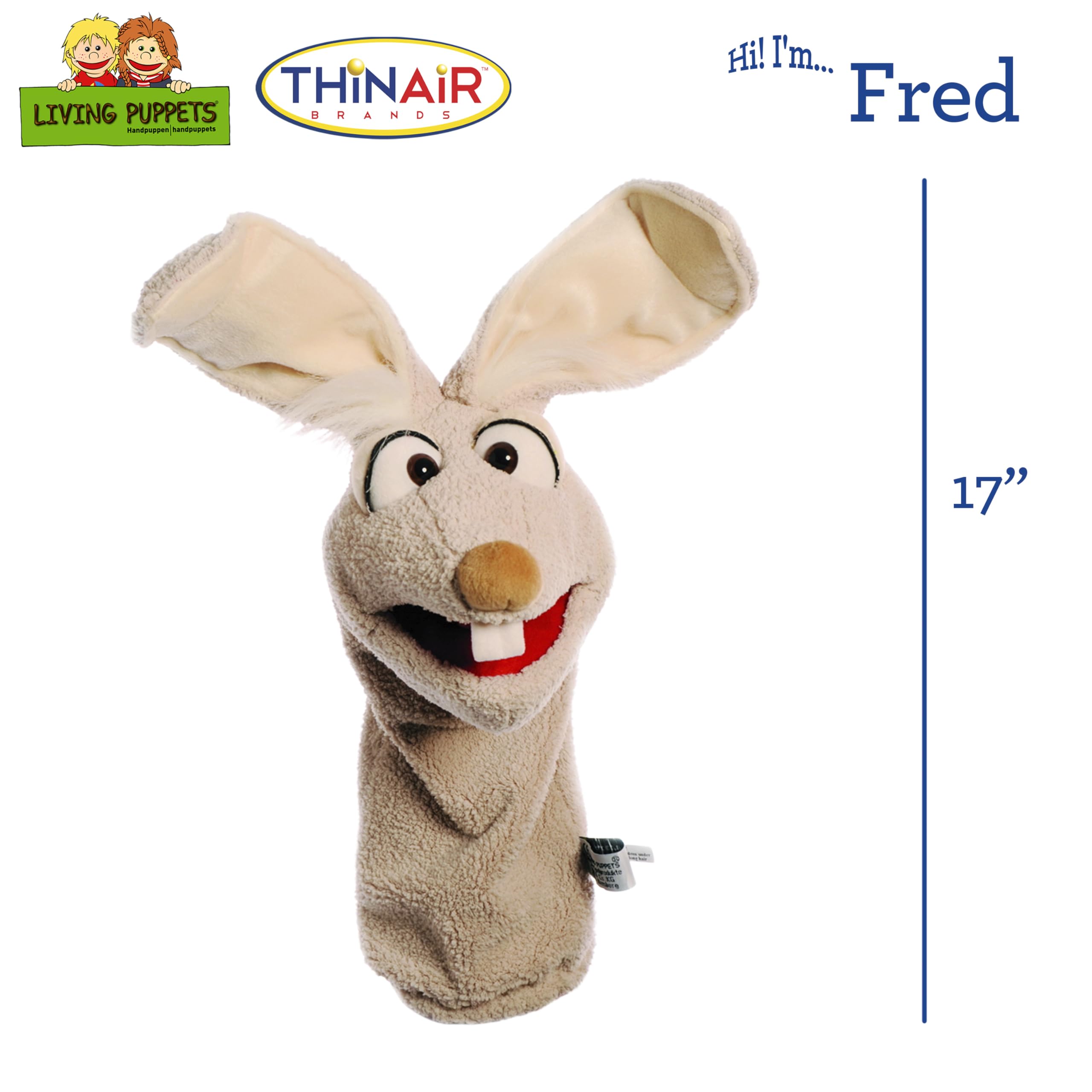 Close-up of Playful Minds Fred Rabbit plush material highlighting a soft, comforting touch.