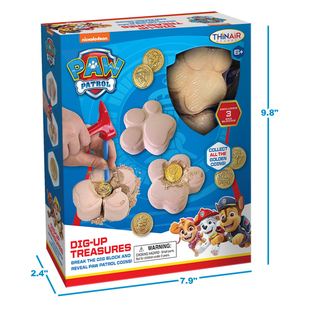 PAW Patrol golden coins emerge during treasure-hunt play with Playful Minds.