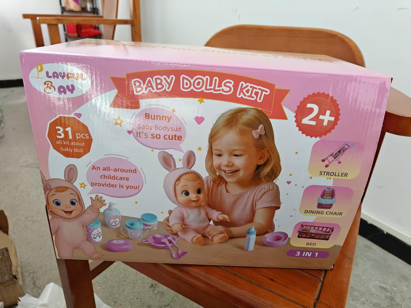 PLAYFULBAY gift box set showcasing a ready-to-gift doll playset