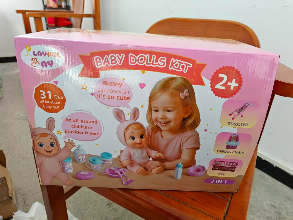 PLAYFULBAY gift box set showcasing a ready-to-gift doll playset