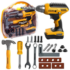 Playhiland construction kit front view with complete pretend tools for imaginative play