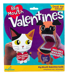 Playhouse Big Mouth Pets card front with colorful animals for classroom valentine exchanges