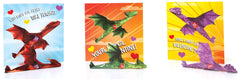 Playhouse Fold and Fly Dragons back writing space for personalized notes.