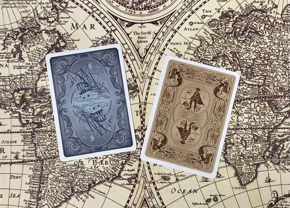 PLAYING CARD DECKS.COM Neptune’s Graveyard Bicycle stock delivers durable, smooth shuffles.