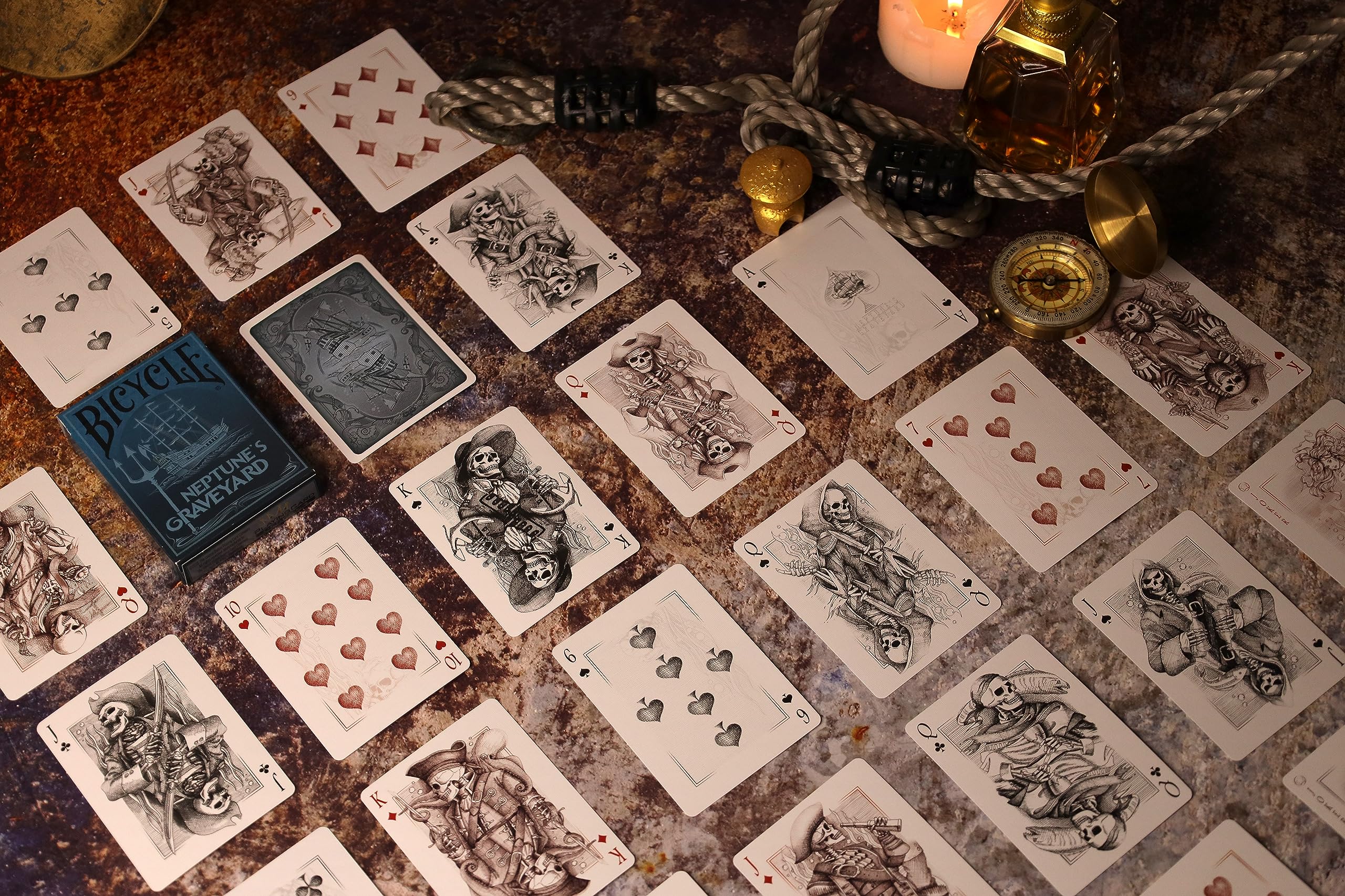 PLAYING CARD DECKS.COM Neptune’s Graveyard full card faces offer striking display value.